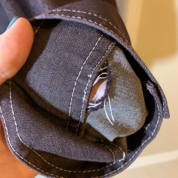 Lindor Petite Size 14 Jacket, dark denim,  long sleeves, buttons and collar - Picture 6 of 12